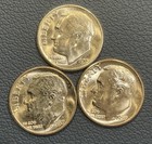 1955 S   1957-p Roosevelt Dimes     Choice Uncirculated - 90  Silver
