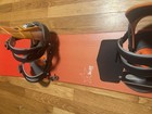 K2 148 Cm Snowboard W  Burton Freestyle Bindings Included Black red