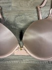 Victoria s Secret Bombshell Plunge Super Push-up Bra 32d Beige Satin Add 2 Cups