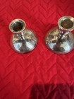 Vintage Set Of Silverplated Weighed Candle Sticks 3 X 3 Inches