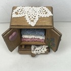 Vintage Miniature Hand Painted Cabinet Dollhouse Furniture Country