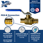 10 Pieces 3 4  Pex Shut Off Ball Valve  Full Port  Lead Free Brass  Hot And Cold