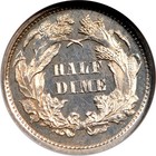 1872 H10c Liberty Seated Half Dime Ngc Pr63cam
