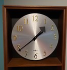 Vtg Mcm George Nelson By Howard Miller Walnut Wall Clock Magazine Rack 590 Works