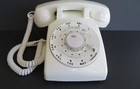 Antique Western Electric Rotary Dial 500 White Phone  Works