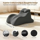 Memory Foam Wedge Pillow For Couples  Ergonomic 27   Support Cushion  Black