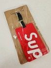 Supreme Red Classic Logo Card Holder Travel Bag Luggage Tag- New Full Tags