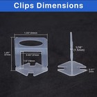 Tile Leveling System Clips Spacers Leveler Diy 1 16in 1000  White