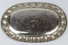 Vintage Sanborns Mexico Sterling Silver Shallow Oval Serving Tray  274 Grams
