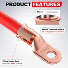 2 0 Awg gauge - 3 8  Battery Cable Lug Copper Connector 2 0awg-10pcs  Awg