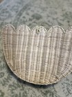  Scalloped Wicker Wall Basket - The Original - Hand Woven Basket - Natural