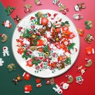 100pcs Christmas Resin Charms Flatback Mini Ornaments Craft Embellishments Diy