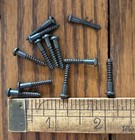 Antique Wood Screws   4 X 3 4    Slotted Round Head American Made 12 Pk  Free Ship