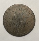 1793 North Wales Half Penny  Great Britain  Conder Token  Rare   