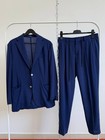 Boggi Milano B Aria Men s Suit Size Eu 48 Navy Blue Blazer Drawstring Pants Extr