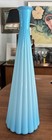 Stunning 19 5  Vintage Empoli Italy Teal Glass Genie Bottle Decanter 