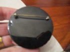 Antique Mourning Extra Large Black Cameo Brooch pin 2  Diameter  34 Gm