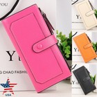 Women s Ladies Leather Wallet Long Purse Phone Card Holder Clutch Large Capacity