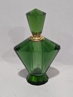 Vintage 4   X 2 5  Deco Green Glass Perfume Bottle   With Dabber