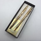 Vintage Astramatic Gold Tone Pen   Pencil Set New In Box Executive Writing
