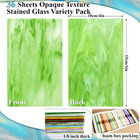 36 Sheets Opaque Stained Glass Bulk Variety Pack  4 X 6 Inch Mosaic Glass Tiles 
