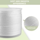 1 4   500  White Nylon Solid Braid Rope-1100lbs High Uv Resistance