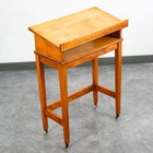 Mid Century Modern Podium Lectern Standing Desk Maple Rolling Reading Table Cart