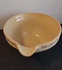 Antique Pottery Large Yellow Ware Batter Bowl Spout