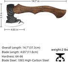 Thrwclub 11 Inch Hatchet Camping Axe With Leather Sheath Bushcraft Axe For    