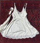 Deadstock Olga 3 Piece Night Set Vtg Ivory Lace Cami Slip Nightgown 1960s