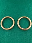 Antique Set Of  2  -  3  Wrought Brass Large Bull pig Nose Ring - Primitive Farm