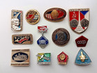 Soviet Russian Set 12 Badges Space Program  Gagarin  Soyuz-apollo  Sputniks Ussr