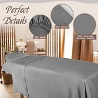  8 Sets Soft Microfiber Massage Table Sheets Set 3 Piece Set Includes Gray