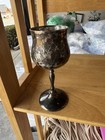 Vintage Silver Tone Judaica Star Of David Engraved Kiddush Cup Wine Goblet 6 