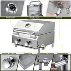 Tabletop Propane Grill Stainless Steel Portable Gas Bbq Grill For Camping Patio