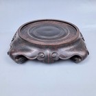 Antique Chinese Hongmu  Wood Carved Scroll Cloud Square Vase Planter Stand
