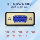 Usb To Rs232 Adapter With Ftdi Chipset 6 6ft Usb 2 0 Male To Rs232 Fem   