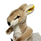 Vintage Steiff Mohair Kangaroo   Plastic Baby Joey Ear Button Tag Stuffed Animal