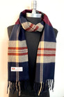 Men Womens Winter Warm 100  Cashmere Plaid Scarf Color Navy wine camel rust Soft