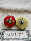Gucci  Buttons 2 Pcs  Metal 22 Mm 0 9 Inch  Red Logo Gg