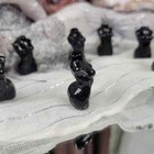 Mini Obsidian Carved Goddess Crystal Stone Statue Pocket Goddess