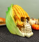 Ebros Vegetable Produce Maize Corn Skull Statue 6 25  Long Resin Figurine