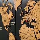 World Map Push Pin Modern Wall Art Cork World Map On Board A Perfect Gift For Tr