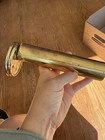 Vintage Brass Kaleidoscope  Stained Glass End  Triangular Eyepiece  Mirrors