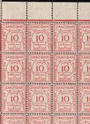 Zanzibar  Postage Dues 10c  Full Sheet Of 100 With Watermark  1936 Mnh