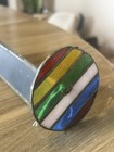 Vintage Kaleidoscope Glass Leaded Wheel Handmade Single Colorful Wheel Art Decor