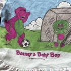 Vintage Graphic 1993 Barney And Baby Bop Playing Soccer Ruffled Children   s Shirt