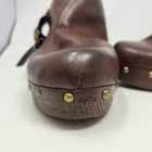 Korks Brown Leather Platform Comfortin Clogs Size 11 M