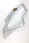 White Buff Leather Baldric With Brass Plate