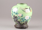 Japanese Meiji Period Cloisonne Cloisonn   Vase Meiji Period Japan W box
